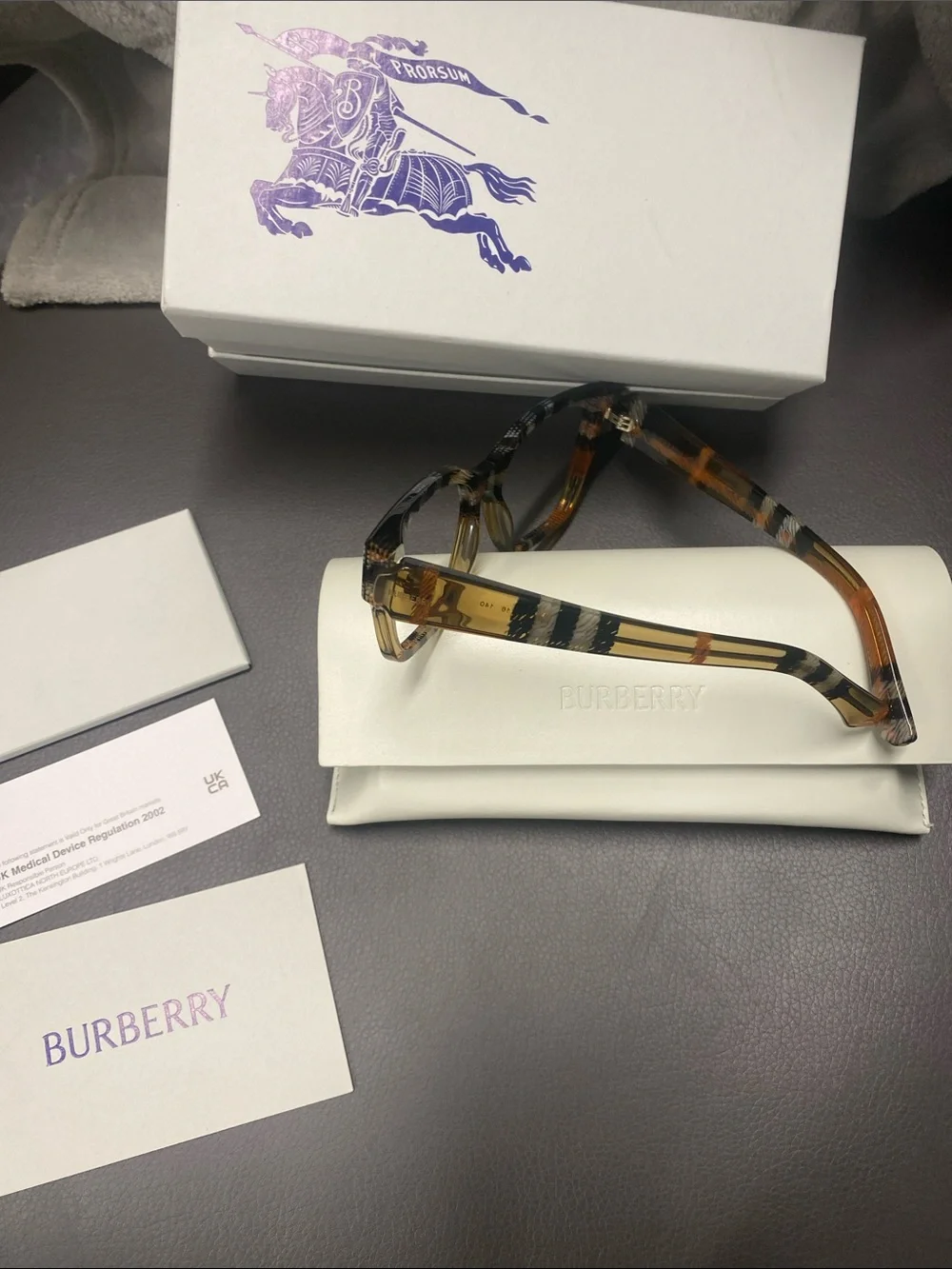 Burberry Women's Tortoiseshell Pattern Acetate Glasses - Brown & Black